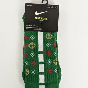 2018 Nike Elite Basketball Christmas Crew Socks